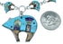 Native American Mesa Design Silver Bear Link Necklace Set PS64231